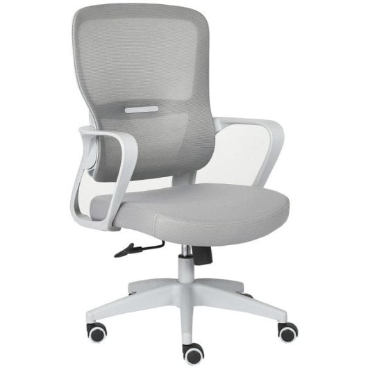 Home Heavenly Taxana Silla de Oficina Giratoria y Regulable Textil Gris