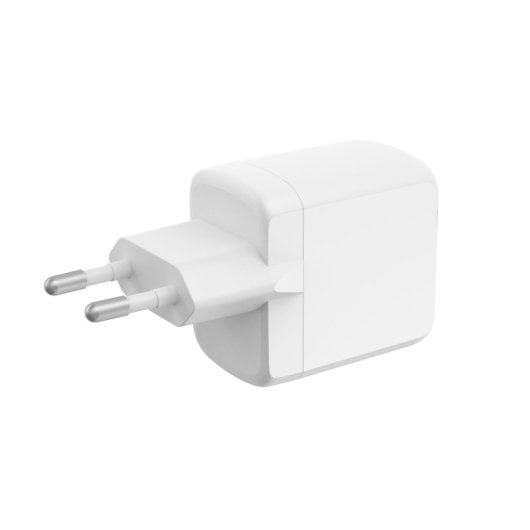 Ksix Cargador de Carga Rápida, Multipuerto 1xUSB-C + 1xUSB 45W Blanco