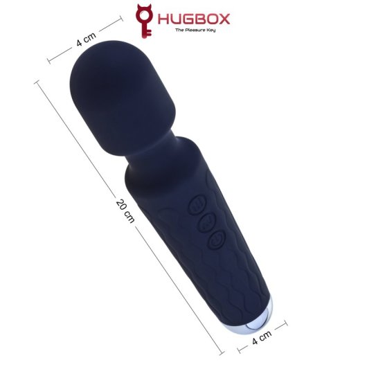Hugbox Baguette vibrante et vibromasseur féminin 160 programmes Noir