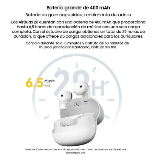 Blackview AirBuds 20 Weiße Bluetooth-Kopfhörer
