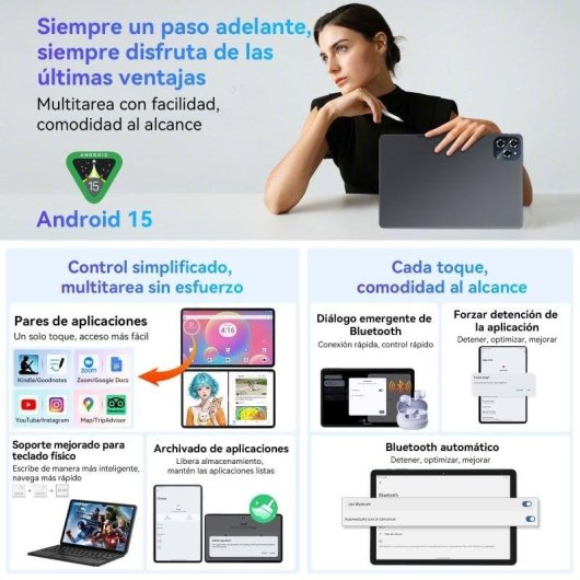 Tablet TABWEE W90 4G 11" 24GB 256GB Cinzento