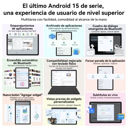 Tablet Tabwee T20 10.1" HD+ 8GB/256GB 5000mAh Android 15 Grigio + Pacchetto Accessori