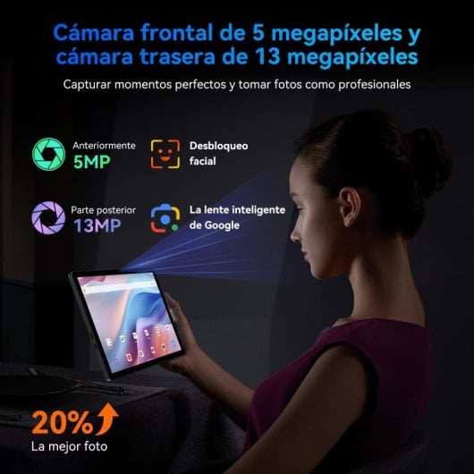 Tabwee T90 Tablet 10.1" FHD+ 8GB/128GB 8000mAh Android 15 Gris + Pack de Accesorios