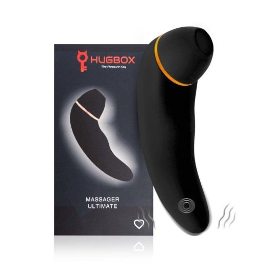 Succionador Hugbox para Clitóris e Vibrador Feminino 30 Programas Preto