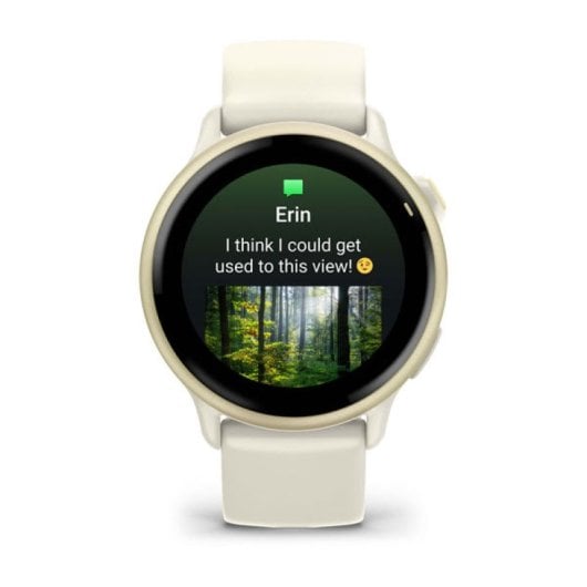 Garmin Vívoactive 6 Reloj Smartwatch Deportivo AMOLED Oro Lunar con Correa Hueso