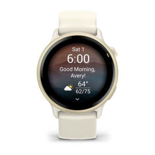 Garmin Vívoactive 6 Reloj Smartwatch Deportivo AMOLED Oro Lunar con Correa Hueso