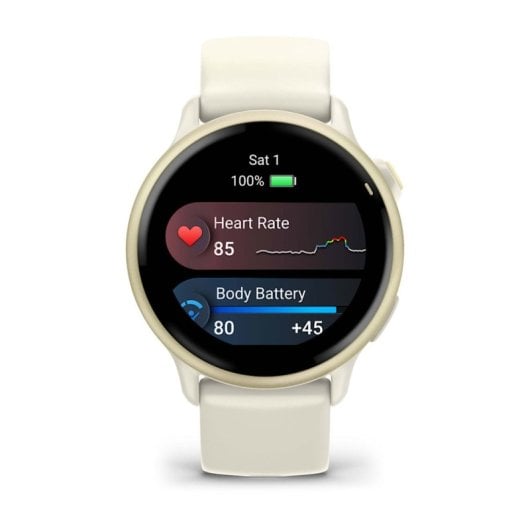 Garmin Vívoactive 6 Reloj Smartwatch Deportivo AMOLED Oro Lunar con Correa Hueso