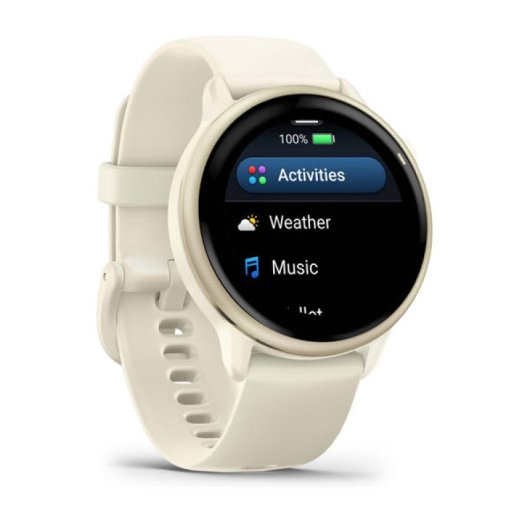 Garmin Vívoactive 6 Reloj Smartwatch Deportivo AMOLED Oro Lunar con Correa Hueso