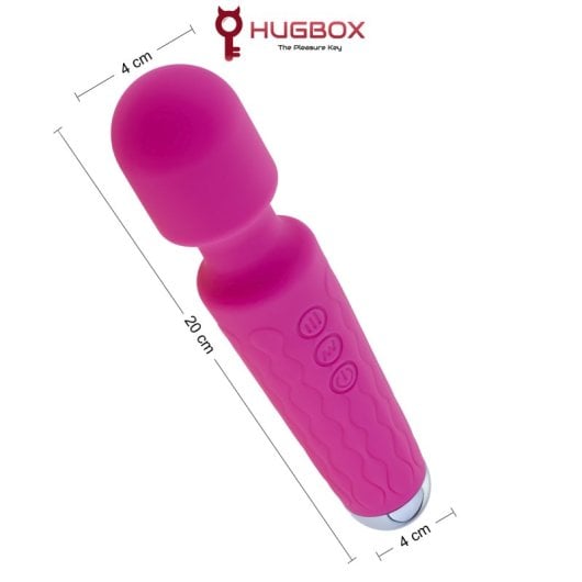 Hugbox Vibrador Wand e Vibrador Feminino 160 Programas Rosa