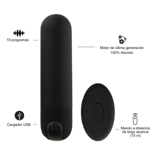 Hugbox Oeuf Vibrant Vibromasseur Féminin Télécommande 10 Programmes Noir