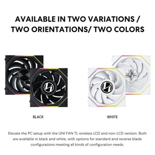 Lian Li 12RTL1W3W système de refroidissement d’ordinateur Boitier PC Ventilateur 12 cm Blanc