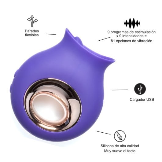 Hugbox Succhia Clitoride e Vibratore Femminile 81 Programmi Viola