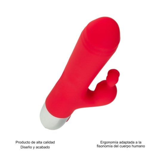 Hugbox Vibrador Bunny e Vibrador Feminino 10 Programas Vermelho