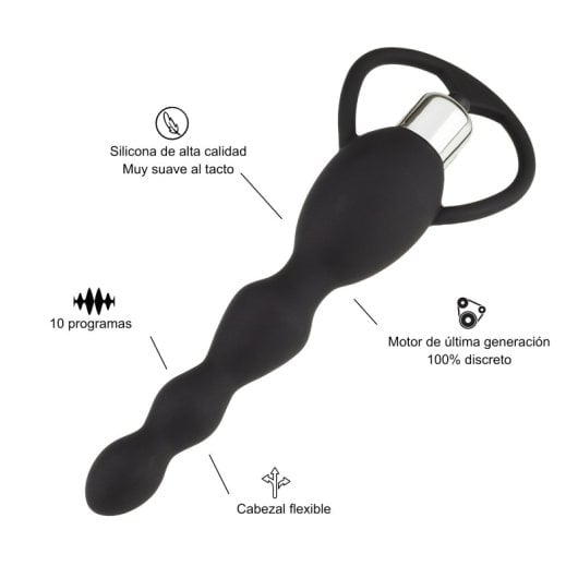 Hugbox Analvibrator Sexspielzeug 10 Programme Schwarz