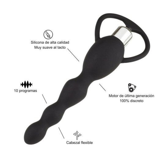 Vibrador Anal Hugbox Negro 10 Programas Impermeable