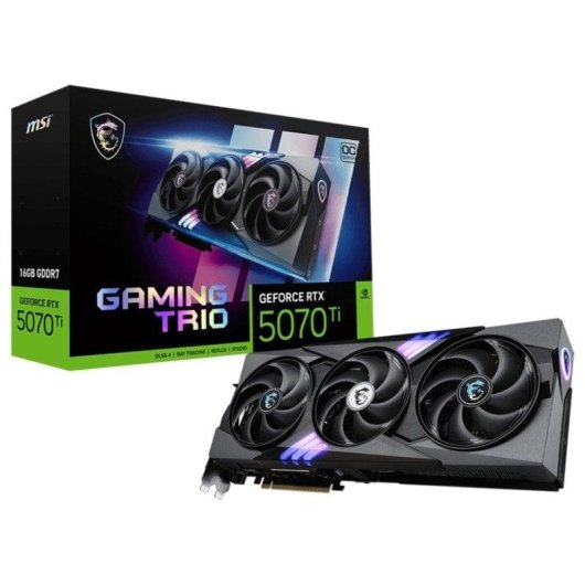 Carte Graphique MSI GeForce RTX 5070 Ti GAMING TRIO OC 16GB GDDR7 Reflex 2 RTX AI DLSS4