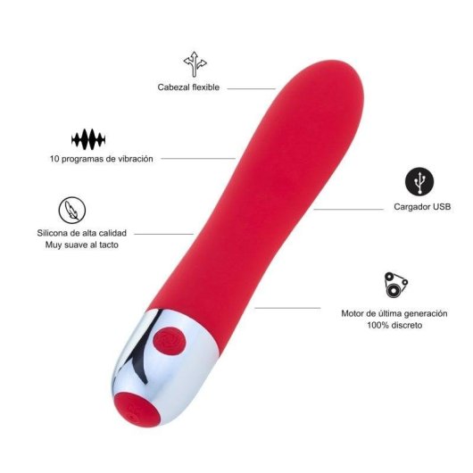 Vibrator Hugbox für Punkt G 10 Programme Rot