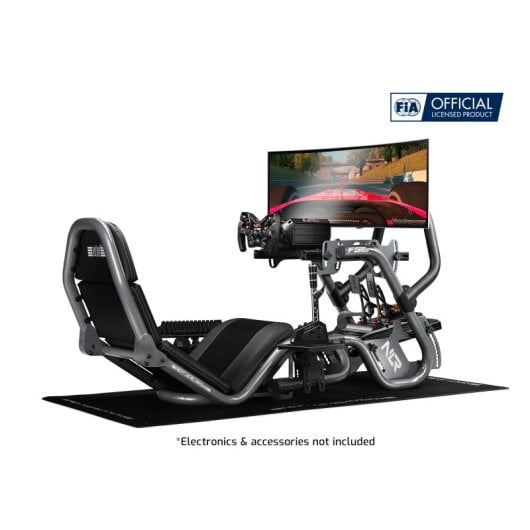 Next Level Racing F-GT Pro Formula and GT Racing Simulator Cockpit Gris Carbono