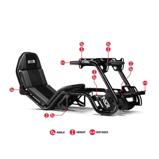 Next Level Racing F-GT Pro Formula and GT Racing Simulator Cockpit Negro Metalizado
