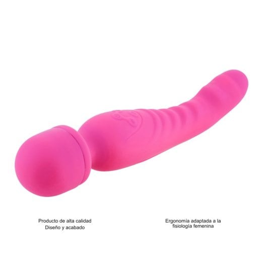 Hugbox Vibrador Wand e Vibrador Feminino 14 Programas Rosa