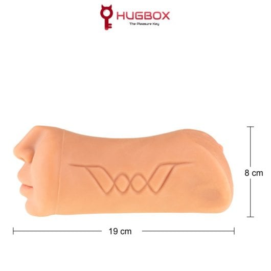 Hugbox Masturbador Masculino Treinador De Atraso 3 Em 1 Tamanho M Cor Pele