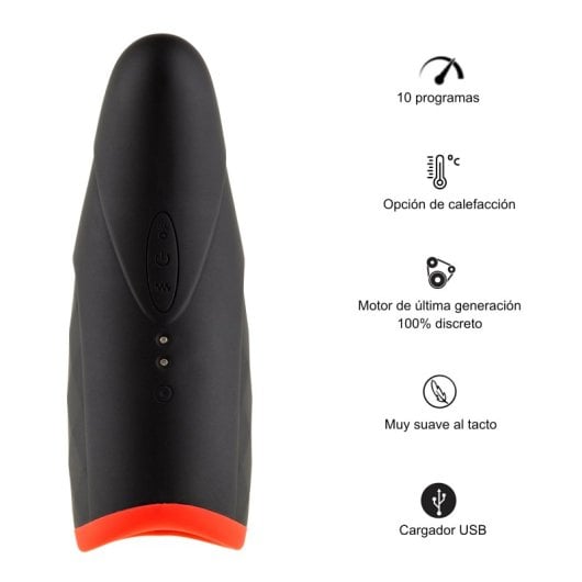 Masturbatore maschile automatico Hugbox con funzione di ritardo e riscaldamento, 10 programmi
