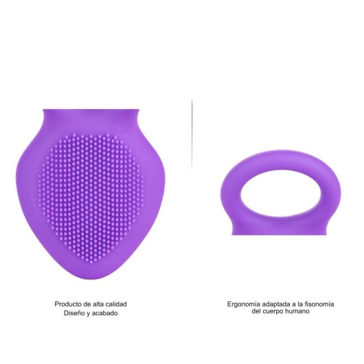 Hugbox Anillo Vibrador Y Estimulador De Clítoris 10 Programas Morado