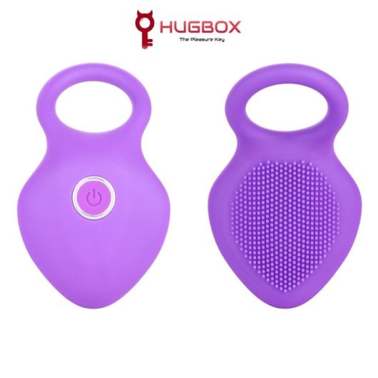 Hugbox Anillo Vibrador Y Estimulador De Clítoris 10 Programas Morado