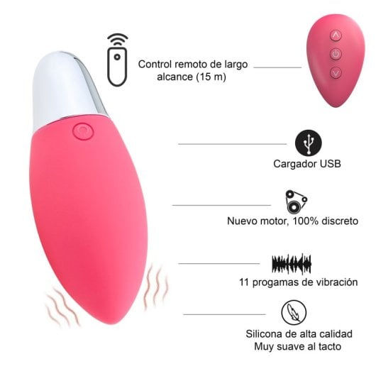 Hugbox Huevo Vibrador Vibrador Femenino Mando A Distancia 11 Programas Rosa