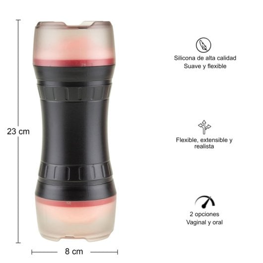 Hugbox Masturbador Masculino Entrenador De Retardo 2 En 1 Talla L Color Piel