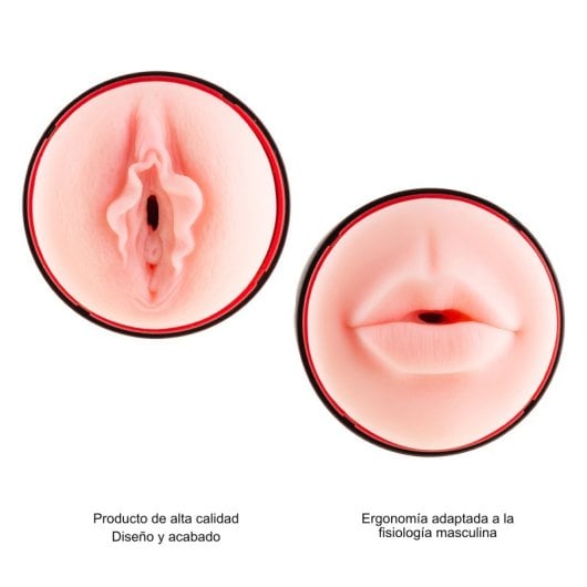 Hugbox Masturbador Masculino Entrenador De Retardo 2 En 1 Talla L Color Piel