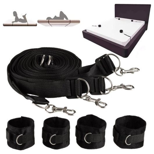 Hugbox Kit De Juguetes Eróticos  Huevo Vibrador, Anillo Vibrador, Kit De Sujeción A La Cama