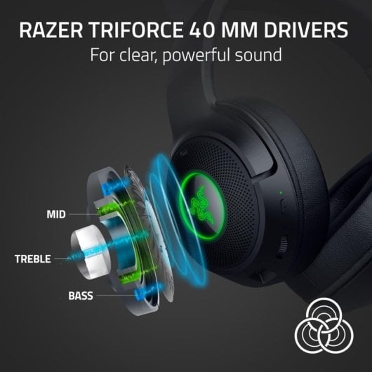 Casque de jeu sans fil RGB Razer Kraken Kitty V2 BT, noir
