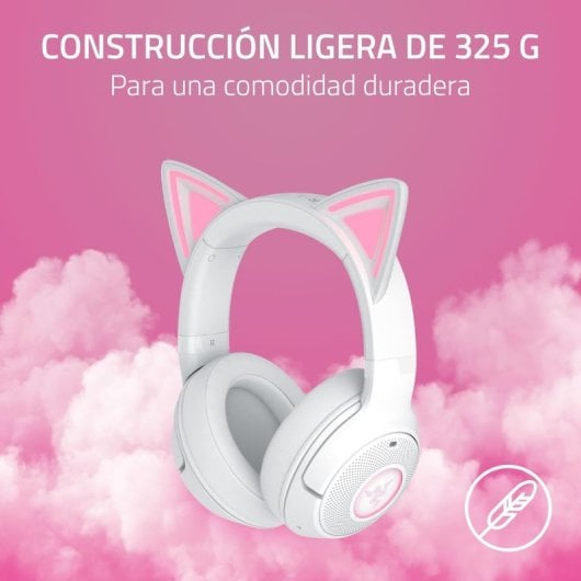 Razer Kraken Kitty V2 BT Auscultadores RGB Gaming Sem Fios Brancos