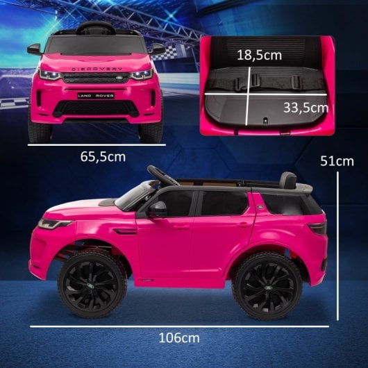 Aiyaplay Land Rover Discovery Sport Coche Eléctrico para Niños Rosa