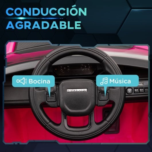 Aiyaplay Land Rover Discovery Sport Coche Eléctrico para Niños Rosa
