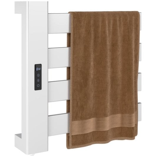 Homcom Toallero Eléctrico De Pared 130w Con Control Wifi Blanco
