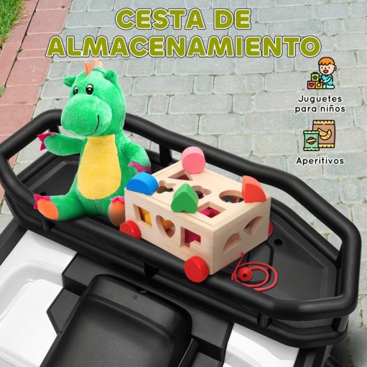 Aiyaplay Quad Eléctrico para Niños de +3 Años con Batería 12v Carga 30kg Verde