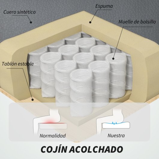 Homcom Silla De Oficina Con Masaje Altura Ajustable Gris Oscuro