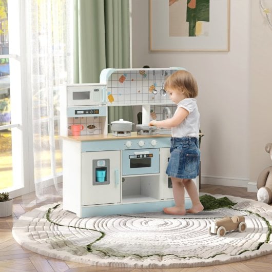 Aiyaplay Cocina De Juguete Para Niños +3 Años Con Sonido Y Luz Blanco