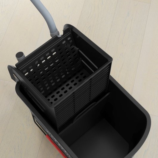 Homcom Cubo De Fregona Con Ruedas Y Escurridor De Presión Capacidad De 20 L
