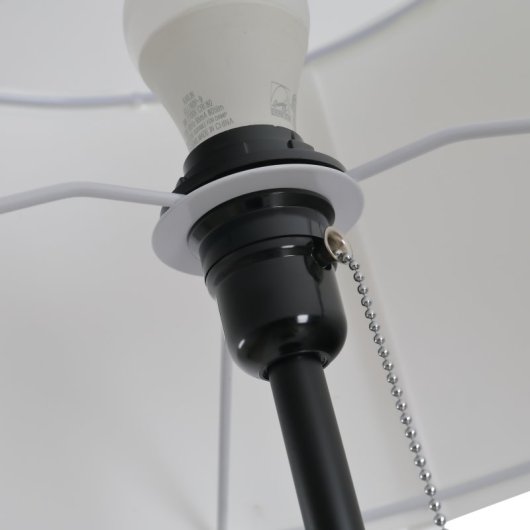 Homcom Lámpara de Pie Moderna con Casquillo E27 Blanco y Negro