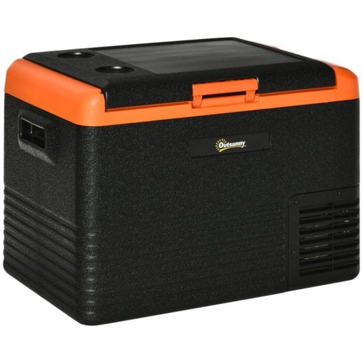 Outsunny Nevera Portátil Eléctrica 40L 12v/24v 58,7x36,5x43,8 Cm Negro