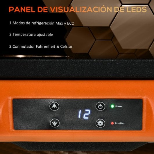 Outsunny Nevera Portátil Eléctrica 40L 12v/24v 58,7x36,5x43,8 Cm Negro