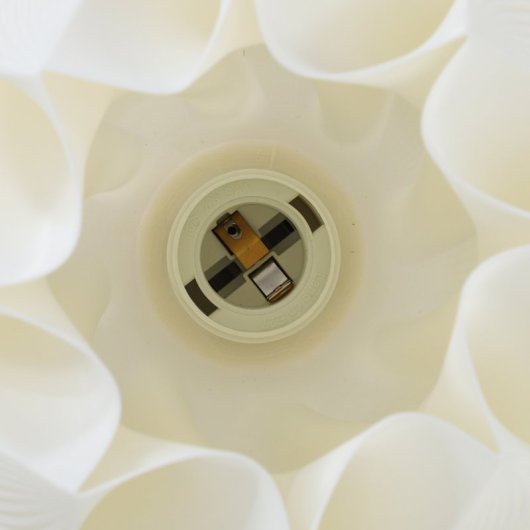 Homcom Candeeiro De Mesa De Cabeceira Abajur de Impressão 3d Branco