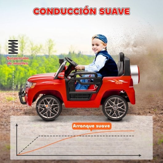 Aiyaplay Toyota Land Cruiser Coche Eléctrico para Niños de +3 Años Rojo