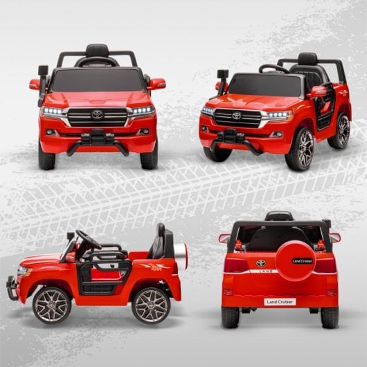 Aiyaplay Toyota Land Cruiser Coche Eléctrico para Niños de +3 Años Rojo