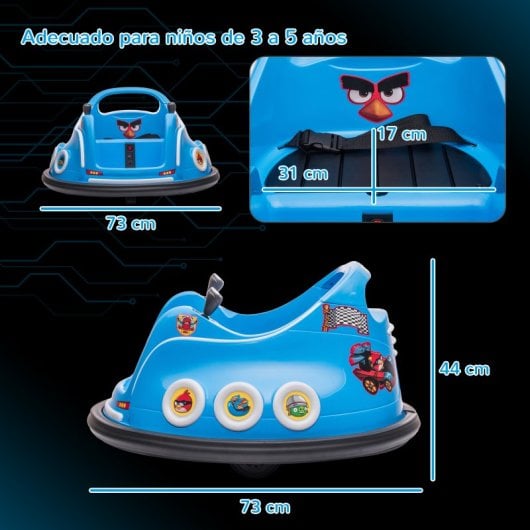 Aiyaplay Angry Birds Coche de Parachoques Eléctrico Azul