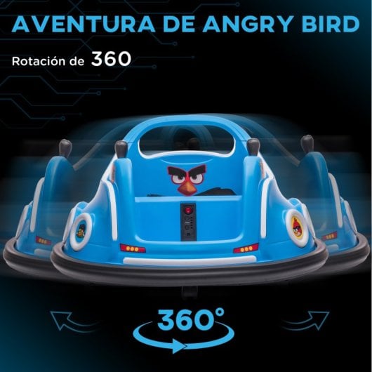 Aiyaplay Angry Birds Coche de Parachoques Eléctrico Azul