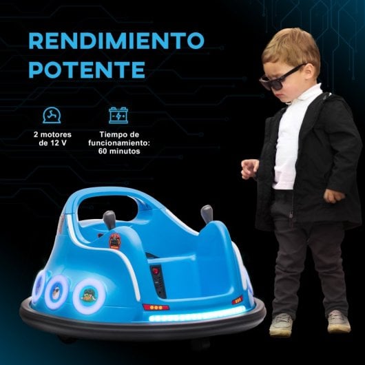 Aiyaplay Angry Birds Coche de Parachoques Eléctrico Azul